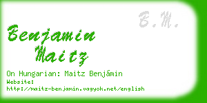 benjamin maitz business card