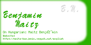 benjamin maitz business card